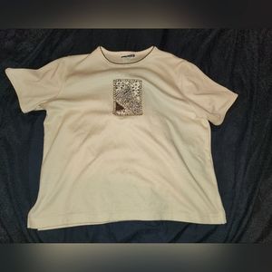 Bon Worth Female XS Petite yellow t-shirt